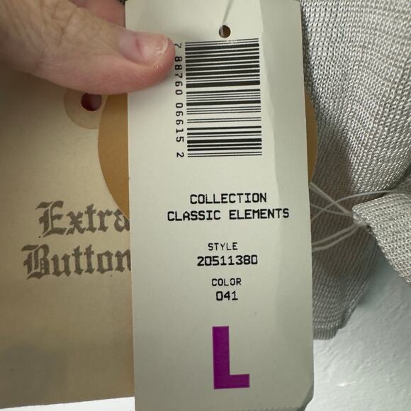 Vintage Liz Claiborne Sparkly Metallic Cardigan Sweater Size L NWT Pockets - Picture 3 of 4